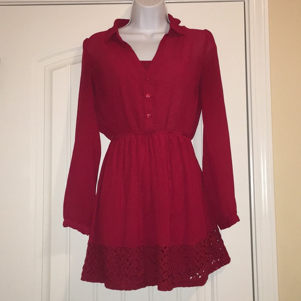 Red shear dress